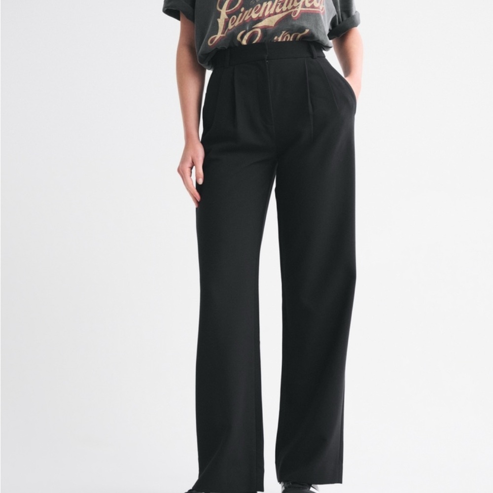 Abercrombie & Fitch Black Wide Leg Pants